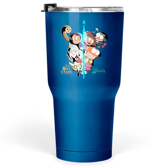 The Owl House and Amphibia Disney Tumblers 30 oz, The Owl House All Characters Tumblers 30 oz