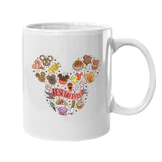 B.est Day Ever Mugs, Disney Trip Mugs, Cute Disney For The Snacks Mugs