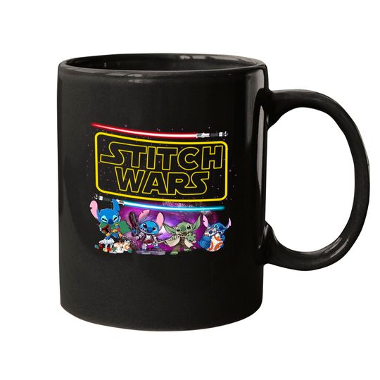 Stitch Wars Mugs, Disney Star Wars Mugs, Disney Stitch Mugs, Stitch Galaxy Edge Mugs