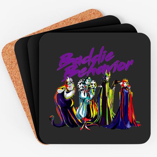 Disney Villains Baddie Behavior Coasters