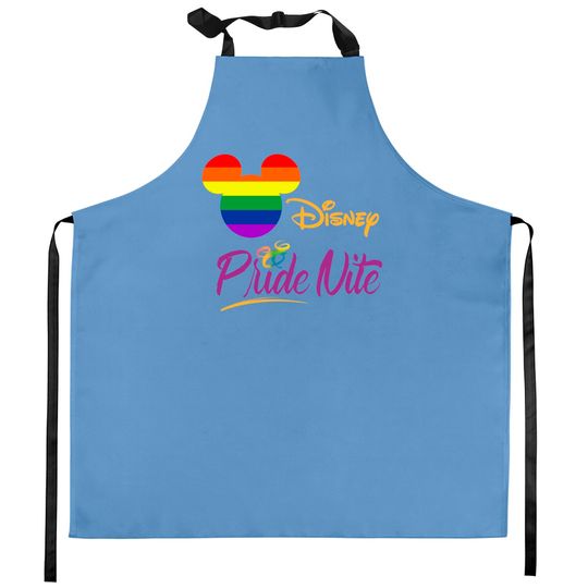 Mickey Mouse Lgbt Flag Rainbow Kitchen Aprons, Disneyland After Dark Pride Nite, Mickey Pride Rainbow Kitchen Aprons
