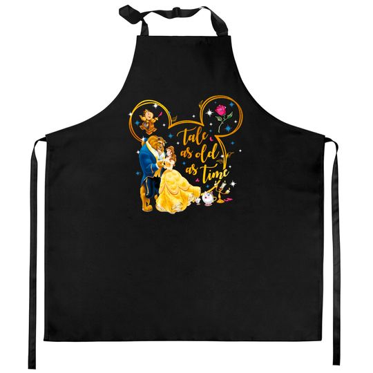Disney Beauty And The Beast Kitchen Aprons, Belle Princess And The Beast Kitchen Aprons