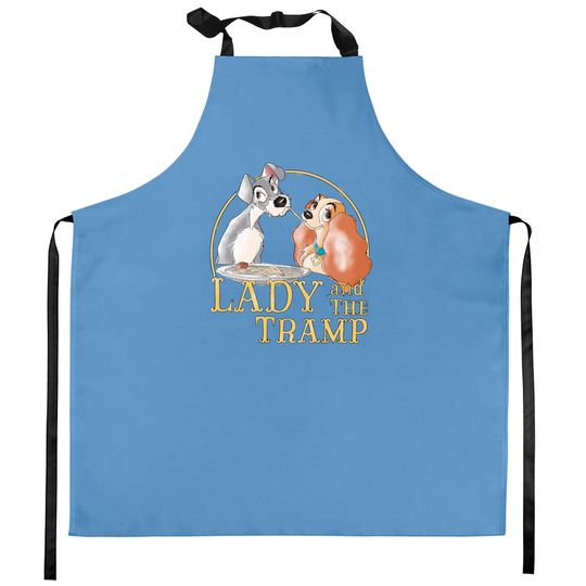Retro Disney The Lady And The Tramp Eating Spaghetti Kitchen Aprons