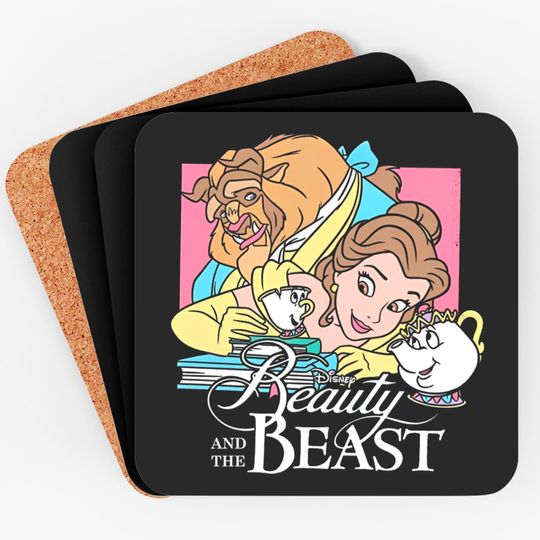 Disney Beauty And The Beast Vintage Coasters, Disney Princess Coasters