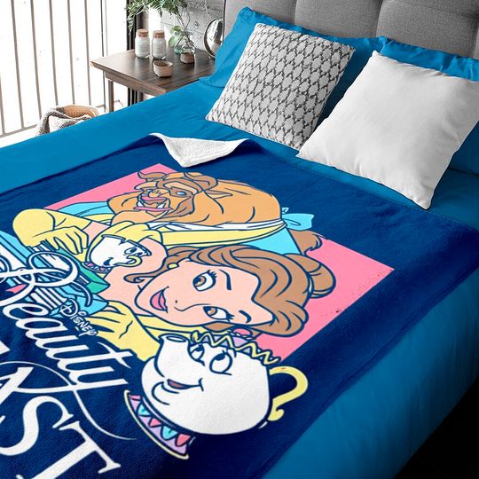 Disney Beauty And The Beast Vintage Baby Blankets, Disney Princess Baby Blankets