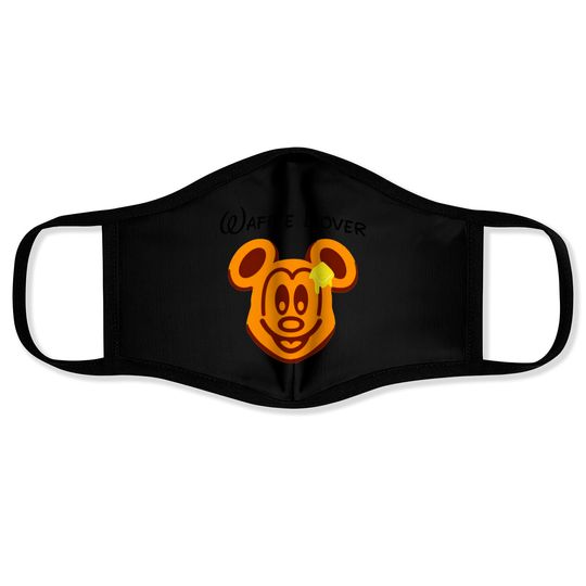 Waffle Mouse Face Masks, Mickey Waffle Lover Face Masks, Disney Epcot Face Masks