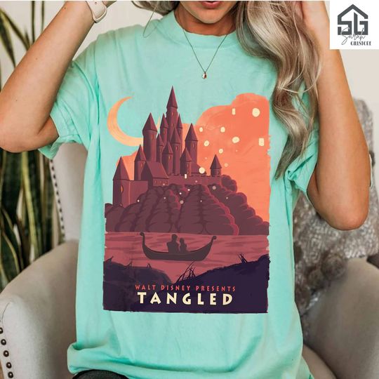 Vintage Disney Tangled Shirt, Rapunzel Lost Princess Lantern Co Est 2010 Shirt