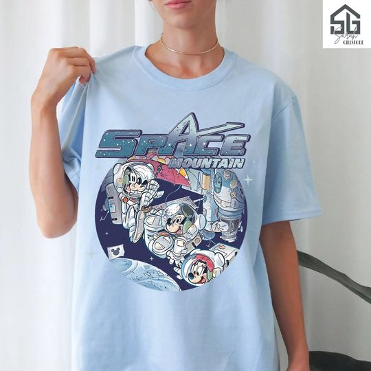 Disney Space Astronauts Shirt, Vintage Tomorrowland Tee, 90's Space Mountain Shirt