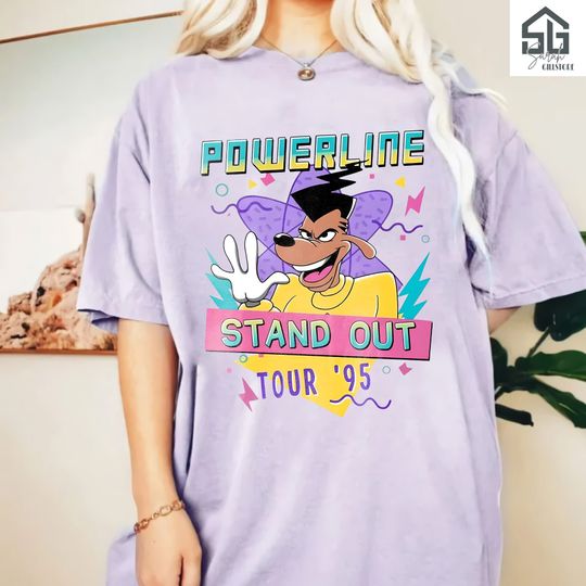 Disney Powerline Stand Out Tour 95 Shirt, Disney Vintage Goofy Movie Powerline Shirt