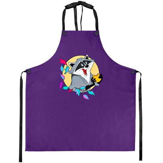 Disney Pocahontas Cute Meeko With Biscuits Retro Aprons