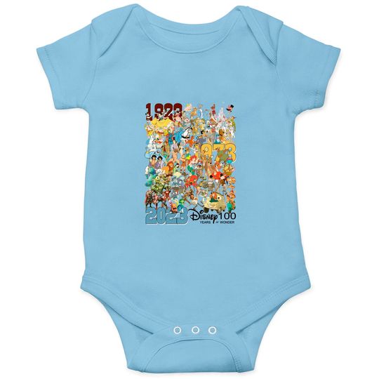 All Disney Characters Onesies, Disney 100th Anniversary Onesies, Disneyworld Onesies