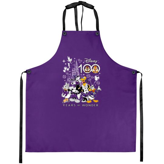Disney 100 Years Of Wonder Aprons, Mickey And Friends 100th Anniversary