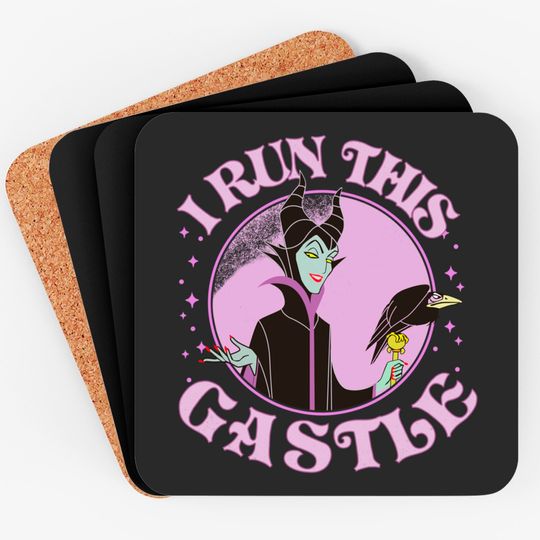 Disney Sleeping Beauty Villains Maleficent Runs This Castle Retro Coasters, WDW Trip Unisex Coasters