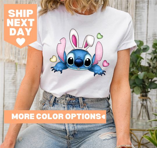 Stitch Easter Shirt, Disney Easter Shirt, Stitch Bunny Shirt, Disney Happy Easter Shirt, Stitch and Angel Easter Shirt, Kids Easter Shirt