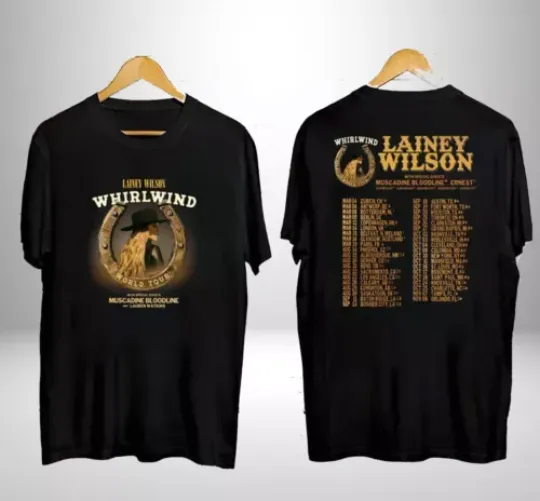 Discover Lainey Wilson Whirlwind World Tour 2025 Shirt, Lainey Wilson 2025 Concert Shirt