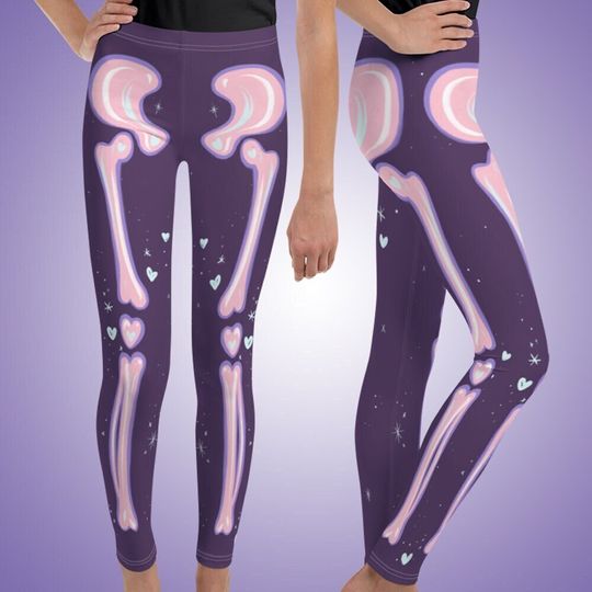 Violet & Pink Adorabones Skeleton Leggings