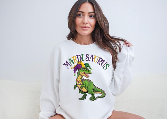 Mardi Gras Saurus Rex Shirt, Mardi Gras Shirt, Mardi Gras Kids Shirt, Louisiana Shirt