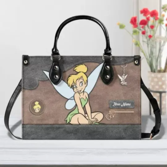Tinker Bell Leather Handbag, Tinker Bell Women Bags Purses, Tinker Bell Lover's