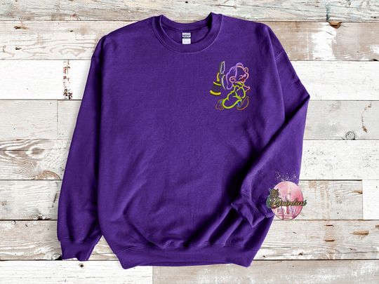 Dopey embroidered sweatshirt, Dopey embroidered long sleeve, dopey embroidered long sleeve shirt, dopey seven dwarfs tshirt, dopey tank top