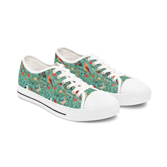 Women's Low Top Sneakers, Flower Shoes, Floral, Flowers, Flower Sneakers, Gift, Birthday Gift, Mother's Day gift, Shoe, gift for my friend