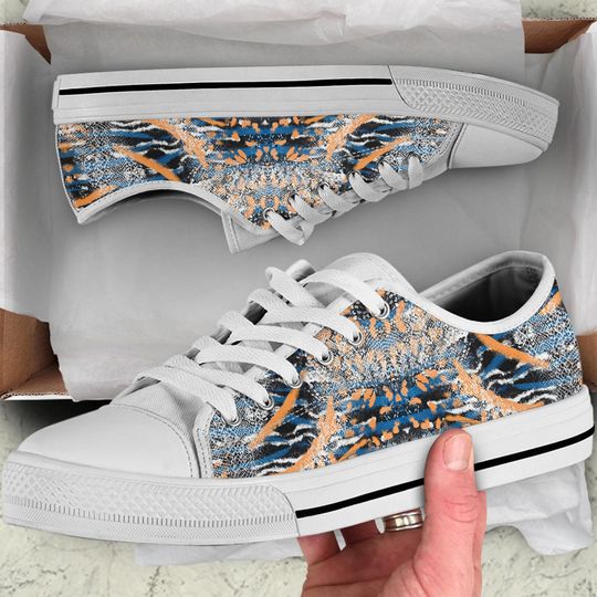 Animal Low Top shoes Tie White Sneakers, Mother's Day Gifts for Her Casual Ladies Shoes Birthday Sneakers