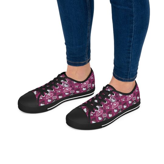 Women's Low Top Sneakers Hello Kitty Rocks
