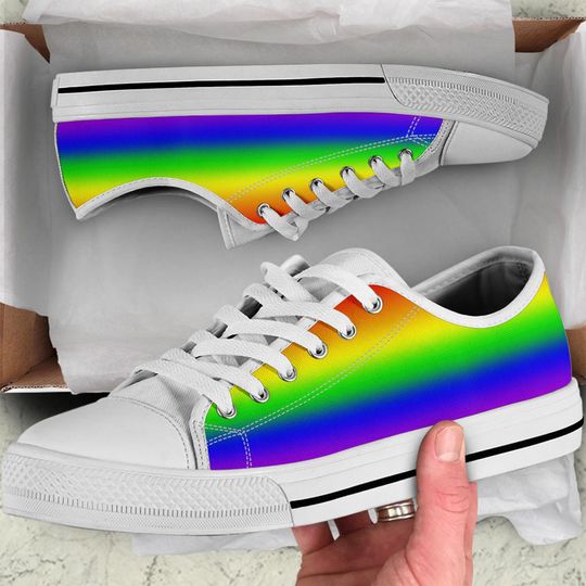 Rainbow Flag Low Top Shoes, Birthday Gifts for Her  Women Sneakers Casual Shoes Ti Sneakers