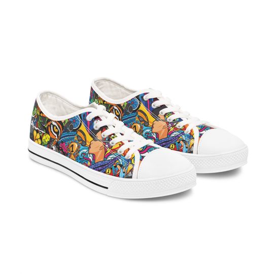 Girls and Womens Low Top Exercise Sneakers - Whimsical, Breathable, Comfortable, and Stylish Low Top Tennis Shoes for Running, Walking