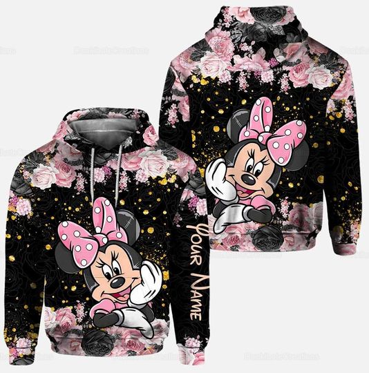 Minnie Mouse Hoodie, Leopard Disney Hoodie, Disney Vacation, Minnie Mickey