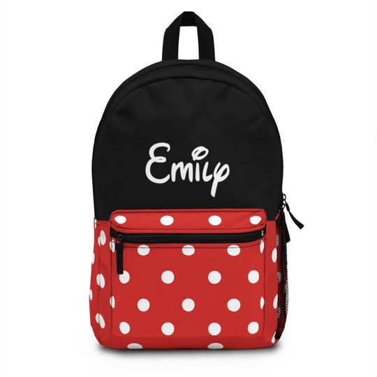 Personalised Disney Minnie Mouse Backpack, Disney School Bag