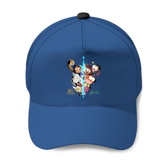 The Owl House and Amphibia Disney Baseball Caps, The Owl House All Characters Baseball Caps