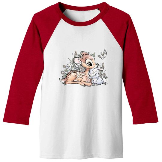 Disney Bambi And Thumper Vintage Baseball Tees