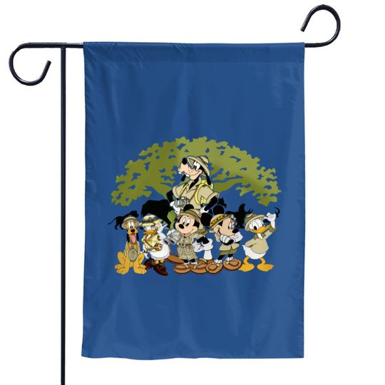 Animal Kingdom Mickey And Friends Garden Flags, Disney Safari Garden Flags, Disney Park Garden Flags