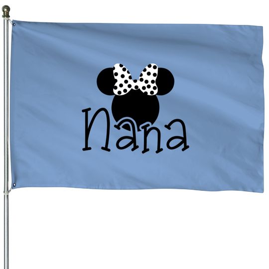 Disney Nana House Flags, Minnie Nana Head House Flags, Disney Family Trip Tees