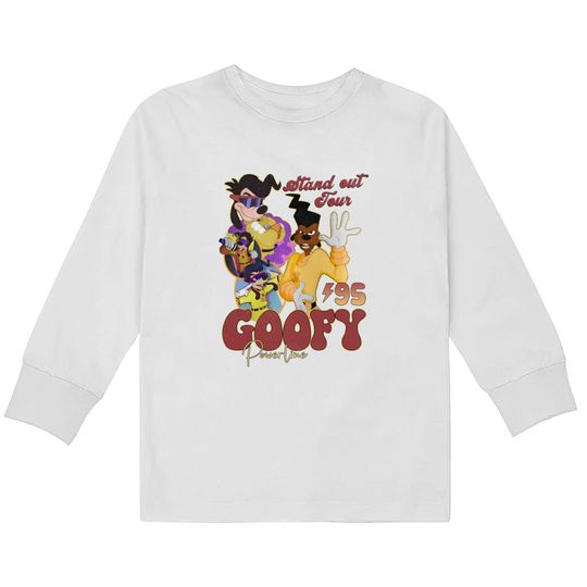 Disney Retro 90s A Goofy Movie Powerline Stand Out Tour 94 Comfort Kids Long Sleeve T Shirts