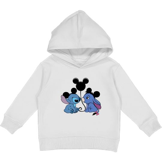 Stitch and Eeyore Kids Pullover Hoodies, Disney Kids Pullover Hoodies
