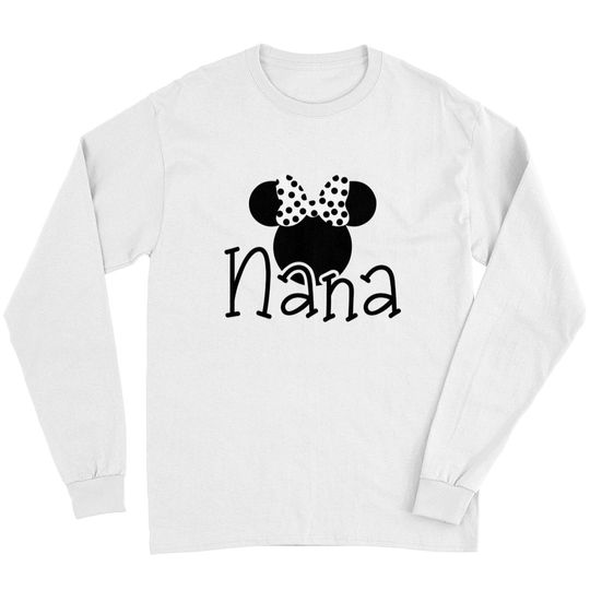 Disney Nana Long Sleeves, Minnie Nana Head Long Sleeves, Disney Family Trip Tees