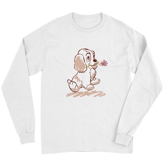 Disney Lady and the Tramp Lady Puppy Sketch Long Sleeves