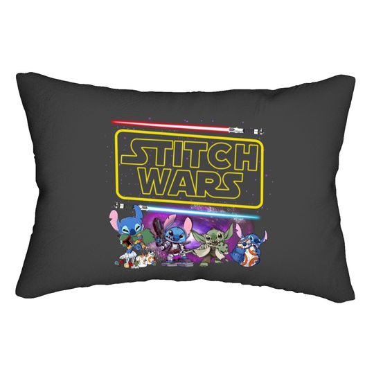 Stitch Wars Lumbar Pillows, Disney Star Wars Lumbar Pillows, Disney Stitch Lumbar Pillows, Stitch Galaxy Edge Lumbar Pillows