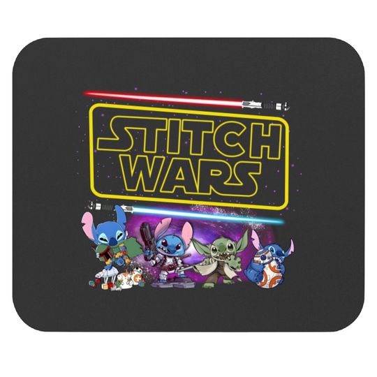 Stitch Wars Mouse Pads, Disney Star Wars Mouse Pads, Disney Stitch Mouse Pads, Stitch Galaxy Edge Mouse Pads