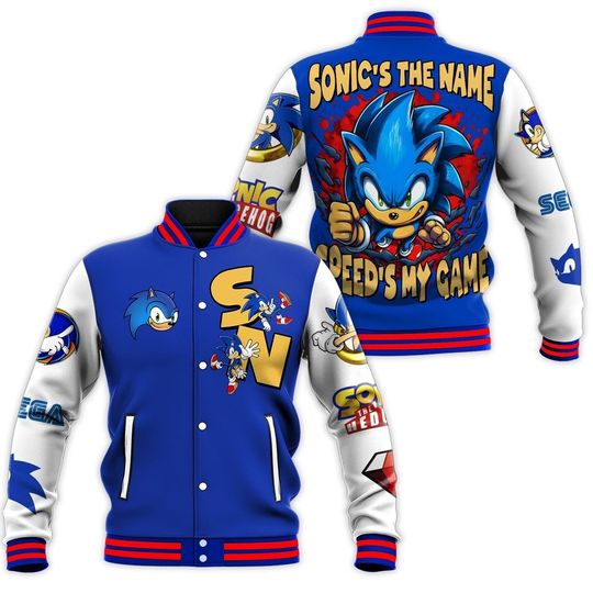Sonic’s The Name Speed’s My Game Baseball Jacket