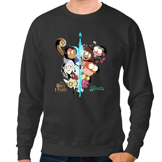 The Owl House and Amphibia Disney Sweatshirts, The Owl House All Characters Sweatshirts