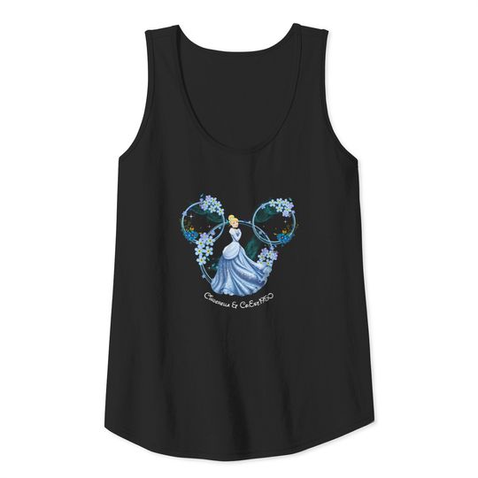 Disney Princess Mickey Head Tank Tops, Cinde Tank Tops, Cinde Co Tank Tops