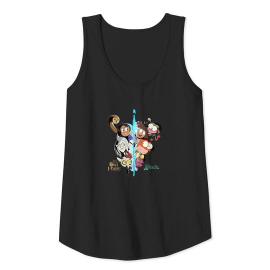 The Owl House and Amphibia Disney Tank Tops, The Owl House All Characters Tank Tops