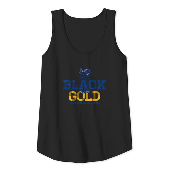 Black And Gold Butler High Rams Tank Top