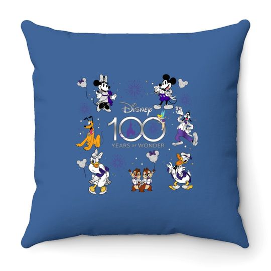 Disney 100 Years of Wonder Throw Pillows, Disney 100th Anniversary Throw Pillows
