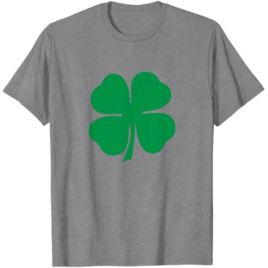 Green 4 Leaf Clover Solid T Shirt