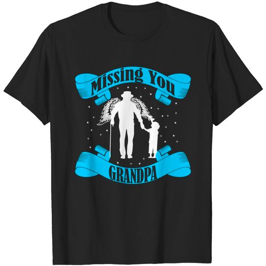 Discover Grandkid Grandson Missing You Grandpa Tshirt T Shirt