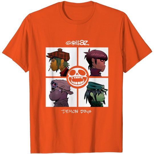 Gorillaz Shirt Demon Days t Shirt Kids Men Womens Youth Shirts Short Sleeve Black