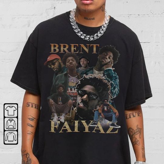 Brent Faiyaz Streetwear Gifts Shirt V1 Hip Hop 90s Vintage Retro Graphic Tee Rap T-Shirt